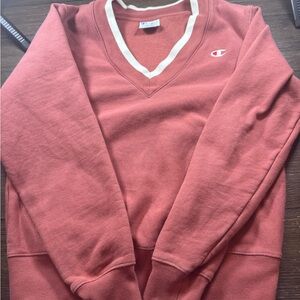 Champion women's V-Neck Sweater - Coral